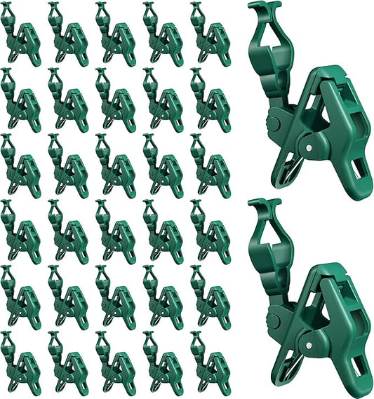 C7 C9 Christmas Lights Spring Clips, 100 Count Holiday Lights Quick Spring Clips, Shatterproof Shingle and Gutter Clips for E12, E17Socket, Rope Lights Roofline Fence Railing Mantel Christmas Trees