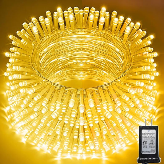 98 FT 300 LED String Lights Outdoor Indoor, Christams String Lights Waterproof 8 Modes & Timer, Fairy Lights Plug in for Bedroom, Weeding, Patio, Party, Holiday,Christmas Decor (Warm White)