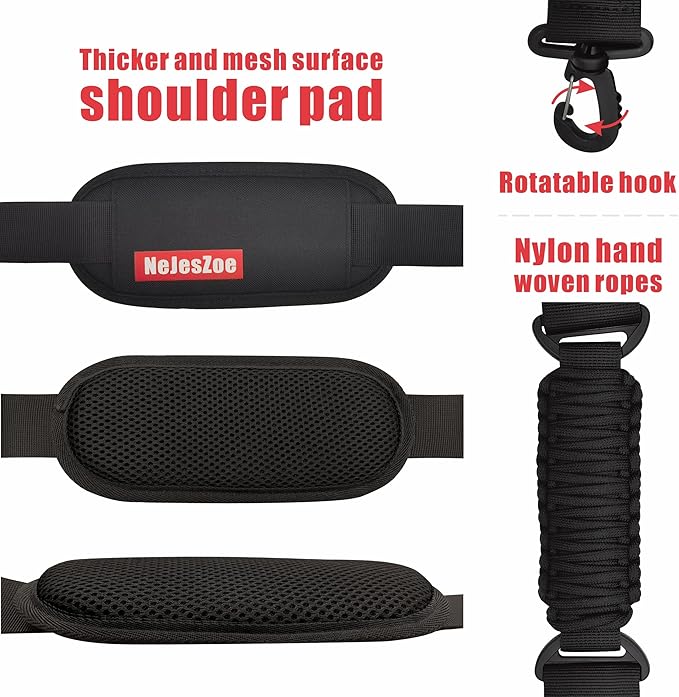 Trimmer Strap Upgraded for Weed Shoulder Strap Easy Release Brush Cutter Harness Blower Strap Universal Compatible with EGO/Greenworks/DEWALT String Trimmers, Leaf Blower, Shrub Trimmer