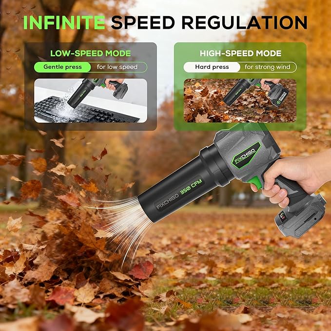 Cordless Leaf Blower for Makita 18V Battery, Variable Speed Turbo Blower, Brushless Handheld Leaf Blower for Lawn, Garage, Snow, Patio, Gray (No Battery/Charger)