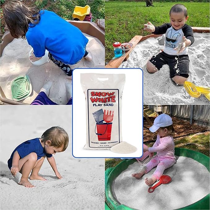 Large 50 Pound Play Sand, Finely Graded, Fully Washed and Easy to Use for Children's Art, Trays, and Sandbox, 4 Pack