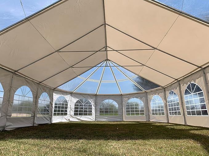 DELTA 40'x21' PVC Marquee Tents for Parties, Large Party Tent, Outdoor Wedding Tent, Heavy Duty Fire Retardard Waterproof Canopy, Carpas para Fiestas,Outdoor Event + 6 Storage Bags