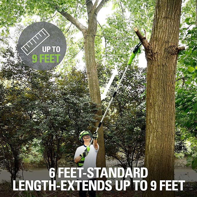 Greenworks 24V 8 Cordless Polesaw (Great For Pruning and Trimming Branches / 200+ Compatible Tools), Tool Only