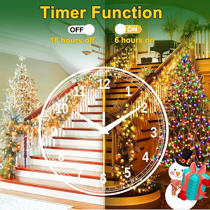 SAUIRS 100FT 960 LED Christmas Lights Outdoor Decorations with 180 Drops Timer 8Mode Curtaing String Lights Waterproof Plug in Fairy Lights for Indoor,Xmas,Party,Patio,Window,Trees Decor(Warm White)