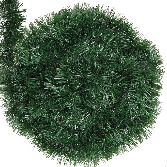50 FT Artificial Pine Greenery Garland - Xmas Decorations for Christmas Tree, Stairs, Mantle, Fireplace, Outdoor & Indoor Home Holiday Party