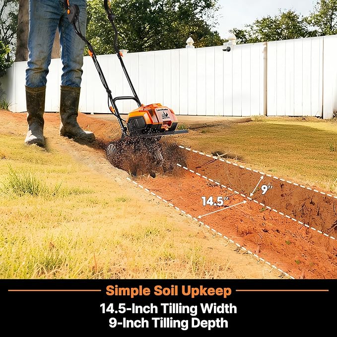 LawnMaster 48V MAX* 14.5¡± Cordless Tiller ? CLTE4814