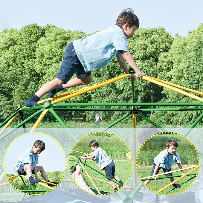 Merax 13FT Climbing Dome, Outdoor Dome Climber for Kids 3-10 Supporting 1000 lbs, Easy Assembly Playground Jungle Gym Backyard Play Equipment