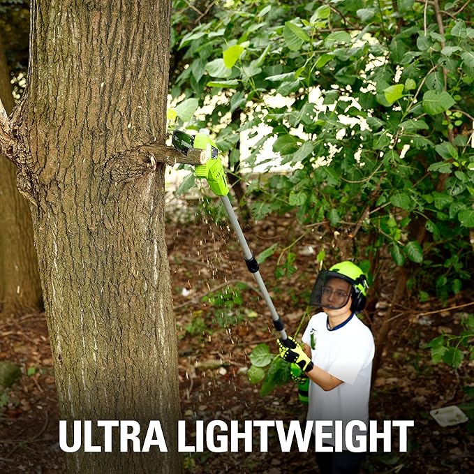 Greenworks 24V 8 Cordless Polesaw (Great For Pruning and Trimming Branches / 200+ Compatible Tools), Tool Only