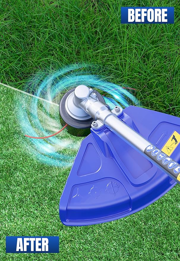 WILD BADGER POWER 52cc Weed Wacker Gas Powered, 3 in 1 String Trimmer/Edger 18¡¯¡¯ with 10¡¯¡¯ Brush Cutter,Rubber Handle & Shoulder Strap Included