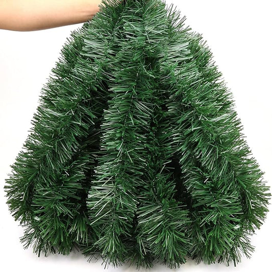 50 FT Artificial Pine Greenery Garland - Xmas Decorations for Christmas Tree, Stairs, Mantle, Fireplace, Outdoor & Indoor Home Holiday Party