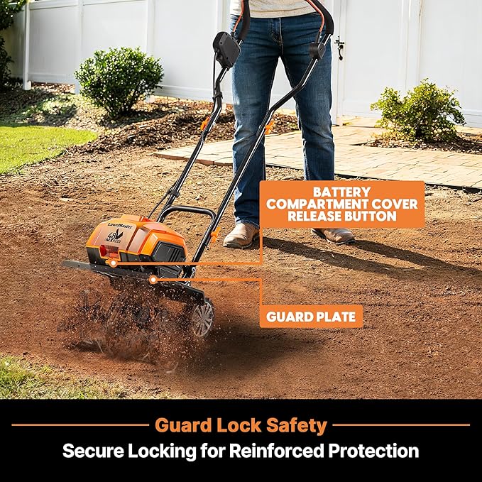 LawnMaster 48V MAX* 14.5¡± Cordless Tiller ? CLTE4814