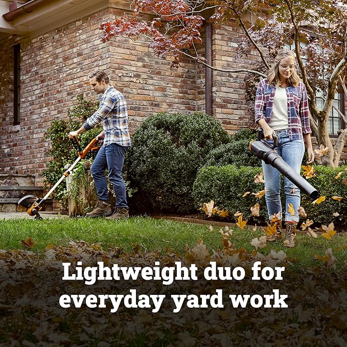 WORX 20V 12¡®¡¯ Cordless String Trimmer and 20V 360 MPH Cordless Leaf Blower Combo Kit