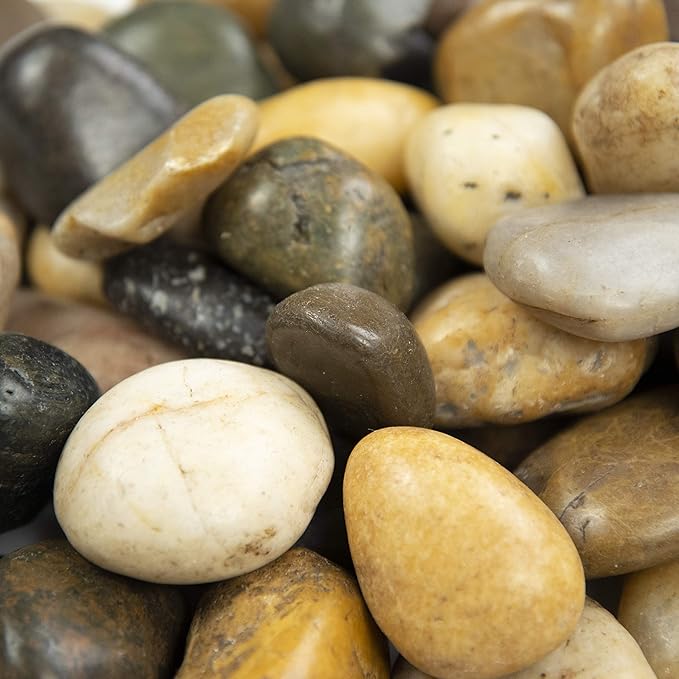 MSI Decorative Polished Mixed Pebbles, 1.2 inch - 2 inch, Multicolor, 40 lb. Bag(Pallet/ 55 Bags)