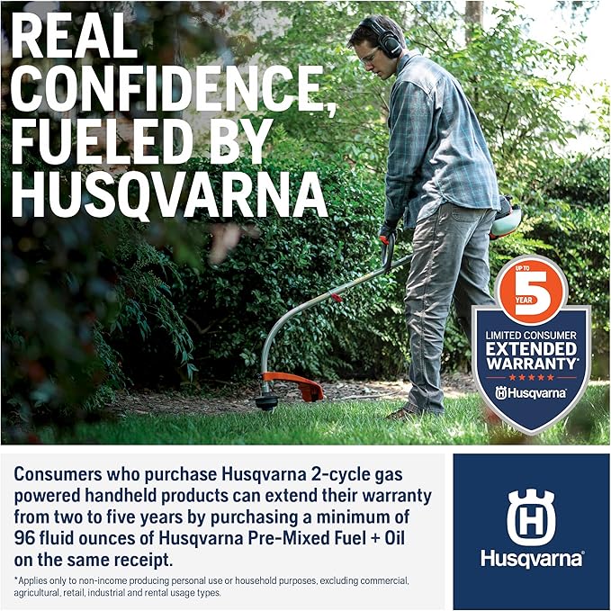 Husqvarna 125B Gas Leaf Blower, 28-cc 1.1-HP 2-Cycle Handheld Leaf Blower, 470-CFM, 170-MPH, 12.5-N Powerful Clearing Performance and Ergonomic Design, Gifts for dad