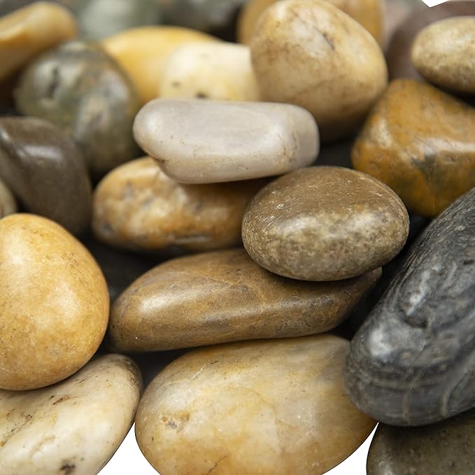 MSI Decorative Polished Mixed Pebbles, 1.2 inch - 2 inch, Multicolor, 40 lb. Bag(Pallet/ 55 Bags)