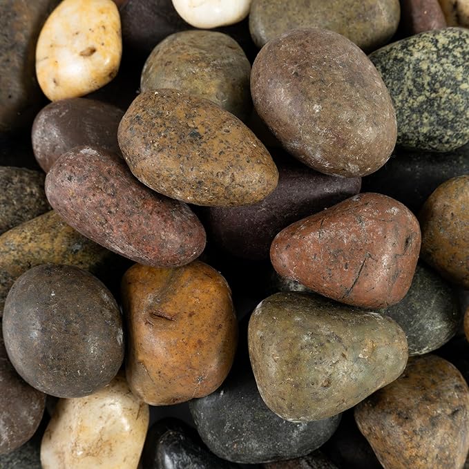 MSI Decorative Polished Mixed Pebbles, 0.7 inch - 1.2 inch, 40 lb. Bag