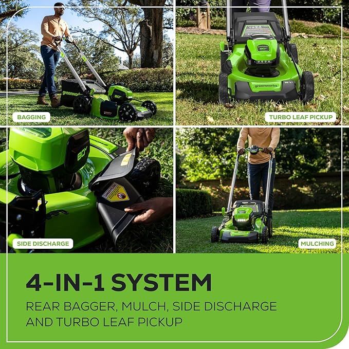 Greenworks 80V 21" (Push) Lawn Mower (Gen 2), 5.0Ah Battery
