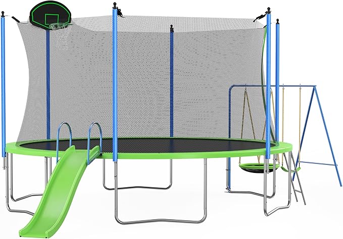 Trampoline with Outdoor Bounce Bed