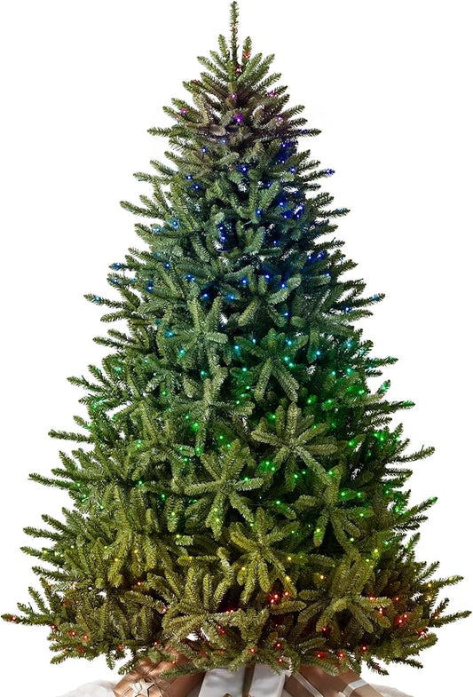 Balsam Hill 7ft Pre-Lit Classic Blue Spruce - Artificial Christmas Tree with Twinkly Lights, Easy Plug Technology, Premium Stand for Indoor Holiday Decorating