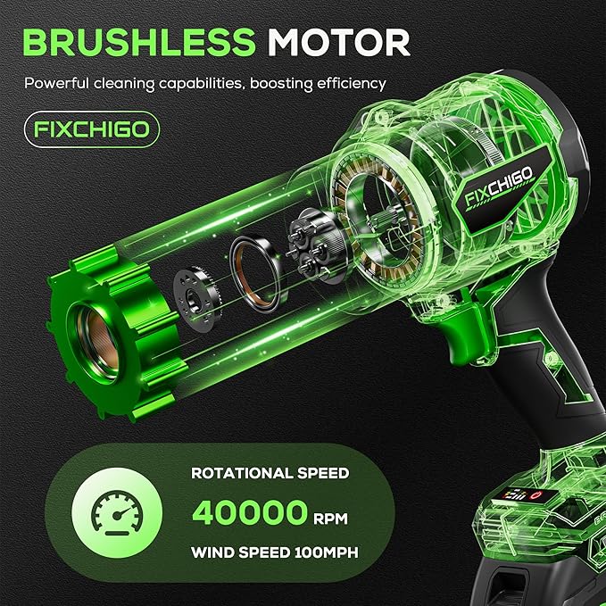 Cordless Leaf Blower for Makita 18V Battery, Variable Speed Turbo Blower, Brushless Handheld Leaf Blower for Lawn, Garage, Snow, Patio, Gray (No Battery/Charger)