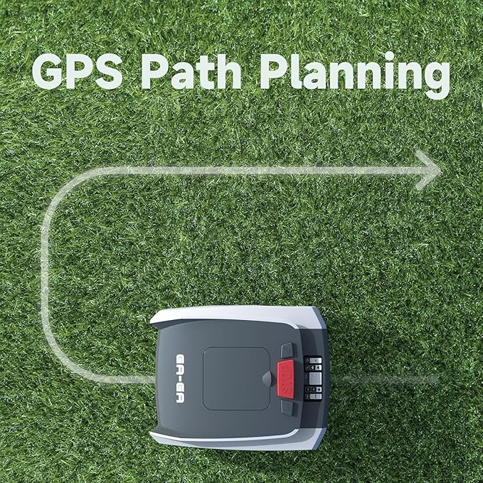Automatic Robot Lawn Mower with GPS Navigation, Mows Up to 1/2 Acre /21,000 Sq.Ft,300% Higher Efficiency of Auto Path Planning，APP Control，GPS Anti-Theft, IPX5
