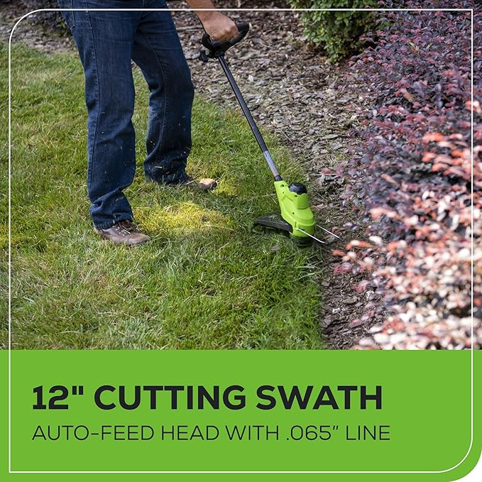 Greenworks 48V (24V x 2) All-in-One Cordless Combo - 20" Push Lawn Mower, 12" String Trimmer, 320 CFM Leaf Blower & 3/8" 18 GA Crown Stapler