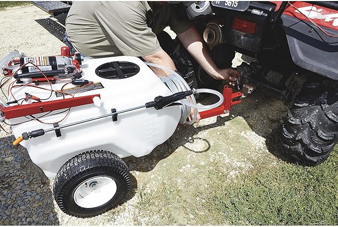 NorthStar Tow-Behind Trailer Boom Broadcast and Spot Sprayer - 21-Gallon Capacity, 2.2 GPM, 12 Volt DC