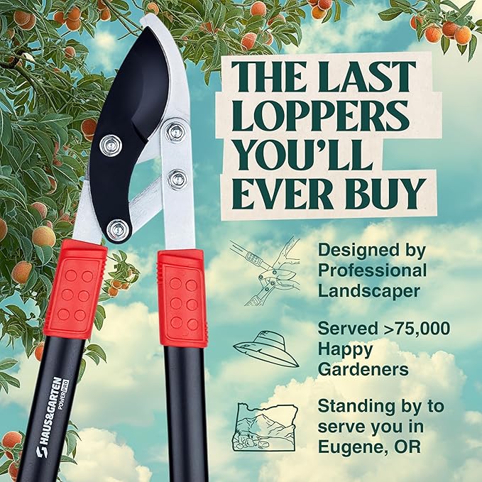 Haus & Garten PowerPRO Compound Action 29 Bypass Loppers - Use as loppers for tree trimming, branch cutters, heavy-duty garden pruning tree clippers, lopping shears