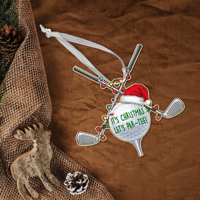 FLAGWIX Christmas Golf Gifts for Men Women - Acrylic Ornaments 2025 Tree Decorations - Golf Ornaments for Christmas Tree, Funny Sports Ornament Gifts for Men Dad Husband