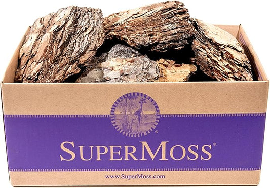 SuperMoss (23255 Decorative Bark – Natural Orchid Bark for Indoor Plants, Terrariums, Fairy Gardens & Reptile Tanks | Home Decor, Potting Soil, & Floral Arrangements, 1,564 Cu. in, Natural