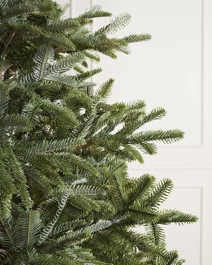 Balsam Hill Mountain Spruce - Realistic Narrow Artificial Christmas Tree with True Needle Foliage, Unlit, 9'