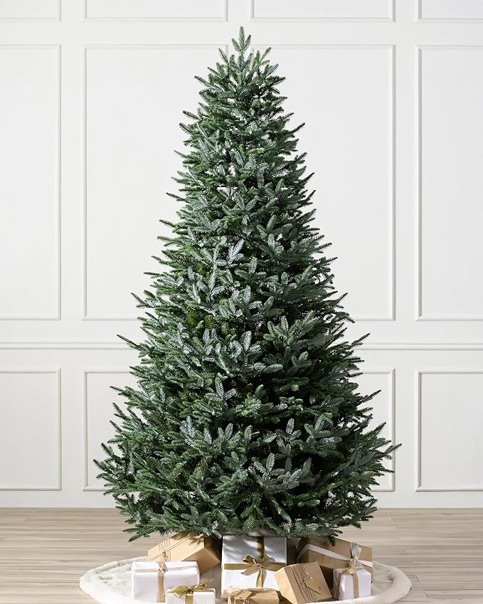 Balsam Hill European Silver Fir - Elegant Artificial Christmas Tree with True Needle Foliage Available Unlit or with LED Clear Lights, Unlit, 8'