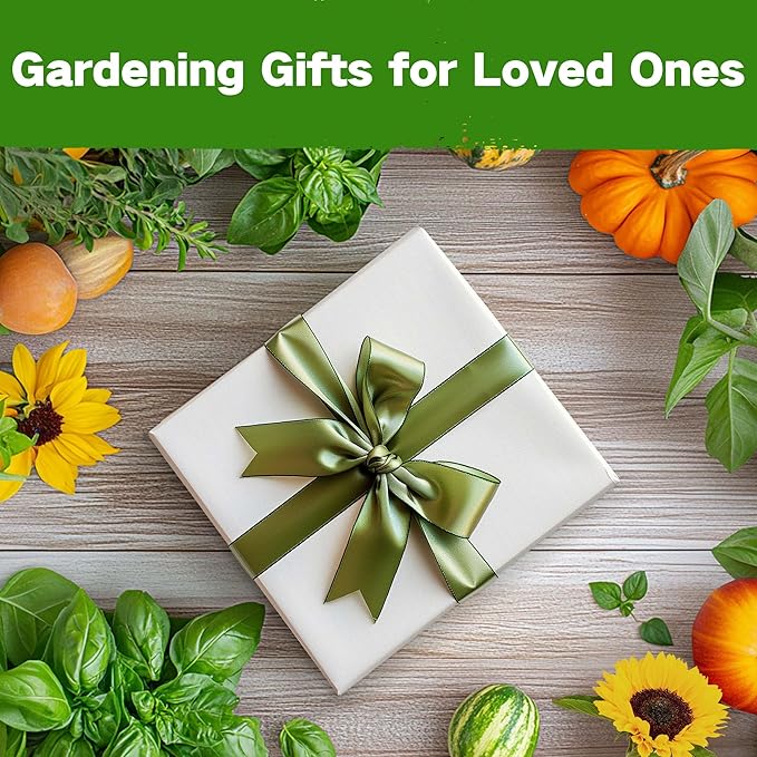 LUSH&DEW Save Bees Garden Seed Bank, Gardening Gift for Gardeners,16 Varieties NON-GMO Heirloom Pollinator-Friendly Flower Herb Seeds, Planting in Raised Beds Outdoors, Seed Kit, Milkweed Poppy Lupine