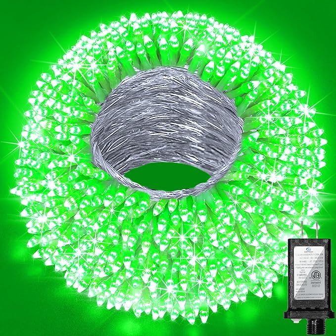 300 LED Outdoor Christmas Lights 75ft, 12 Lighting Modes Indoor String Lights Dimmable & Timer Memory, Outsite Waterproof Tree Lights for Xmas Room Garden Wedding Party Holiday Decorations Green