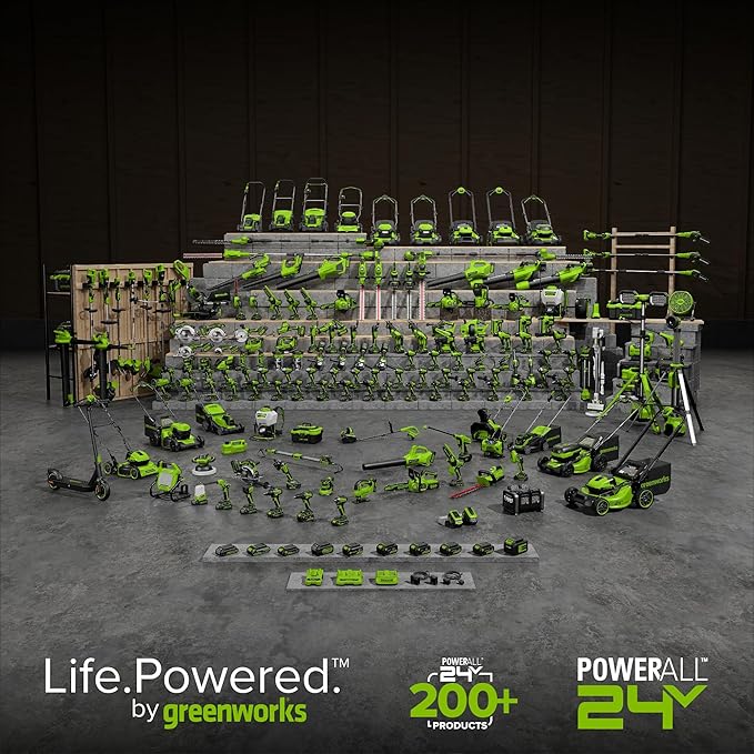 Greenworks 24V 8 Cordless Polesaw (Great For Pruning and Trimming Branches / 125+ Compatible Tools), 2.0Ah Battery and Charger Included