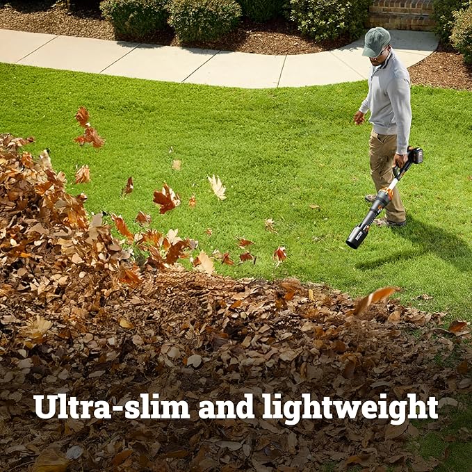 WORX Nitro Cordless Leaf Blower, Electric Blower with 620 CFM & 165 MPH, Blowers for Lawn Care with Brushless Motor & 3 Speed Control, 2 ¡¿ 4.0 Ah Batteries & Charger Included, WG585