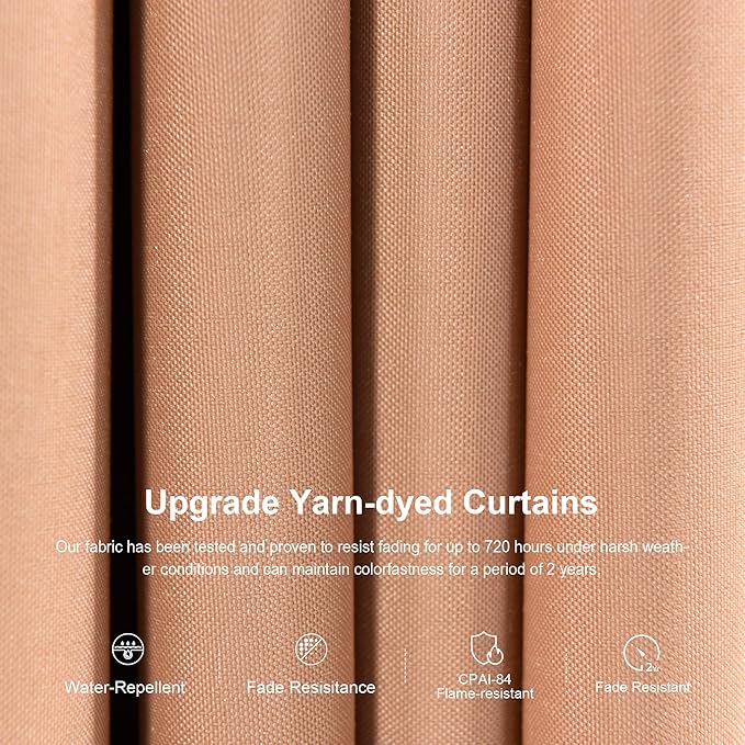 PURPLE LEAF 14' X 24' Outdoor Hardtop Gazebo Patio Wide Aluminum Frame Metal Double Roof with Heavy Duty Netting and Curtains for Permanent Hard Top Pavilion Screen, Khaki