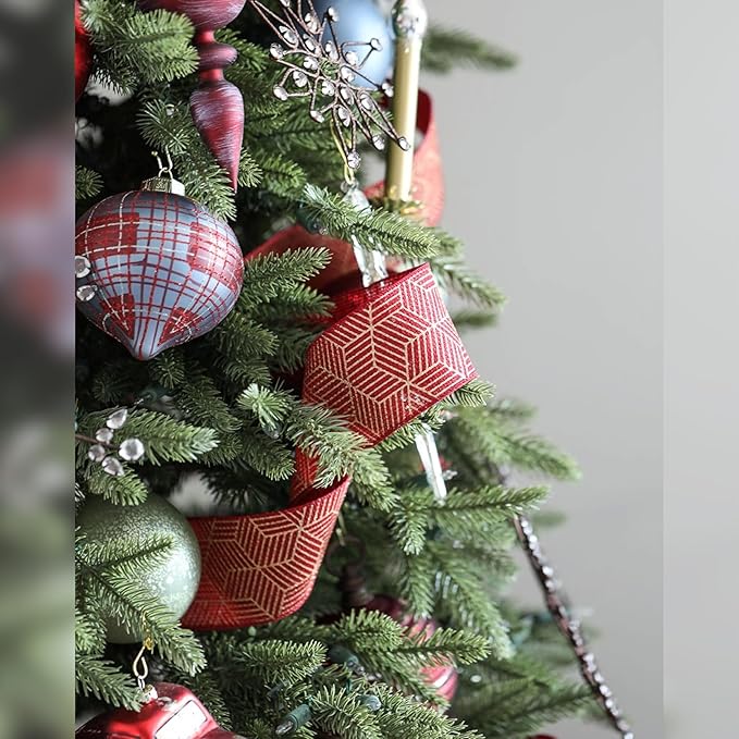 Balsam Hill Stratford Spruce - Slim Artificial Christmas Tree with True Needle Foliage & Premium Stand for Small Spaces, Unlit, 7ft 6in