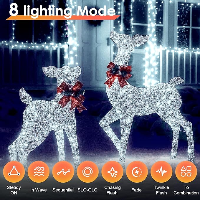 Christmas Lights 600 LED 196FT, IP67 Waterproof Christmas Tree Lights with 8 Modes, Outdoor String Lights with Timers & Memory Function, Xmas Light for Holiday Decor (Cool White)
