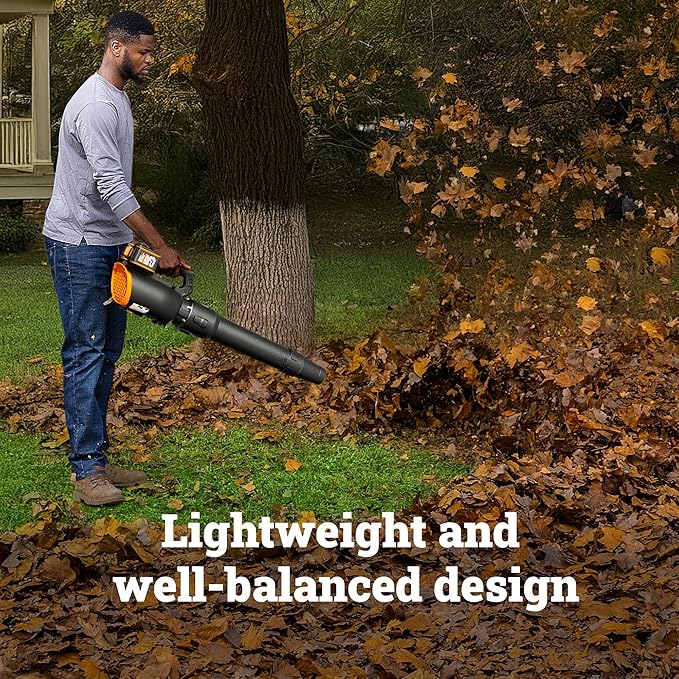 WORX Cordless Leaf Blower, Electric Blower with 780 CFM & 190 MPH, Brushless Lawn Blower with Gas-Like Power & 57 dB, 2 ¡¿ 4.0 Ah Batteries & Charger Included, WG582