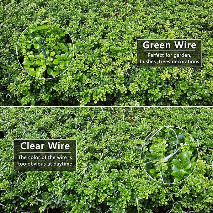Joomer Christmas Net Lights - 2PACK12FT x 5FT 360 LED Plug-in Mesh Lights, Waterproof with 8 Modes, Timer, Connectable for Bushes, Trees, Garden, Outdoor Christmas Decor (Green Wire, Multicolor)