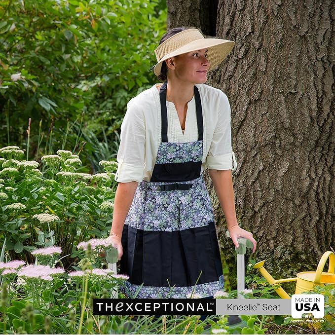 TheXceptional Kneelie with Tush Pad | Kneeling Bench for Gardening | Ergonomic Garden Stool Kneeler with Handles | Garden Kneelers for Gardeners | Made in USA by Vertex Products | Model EX152