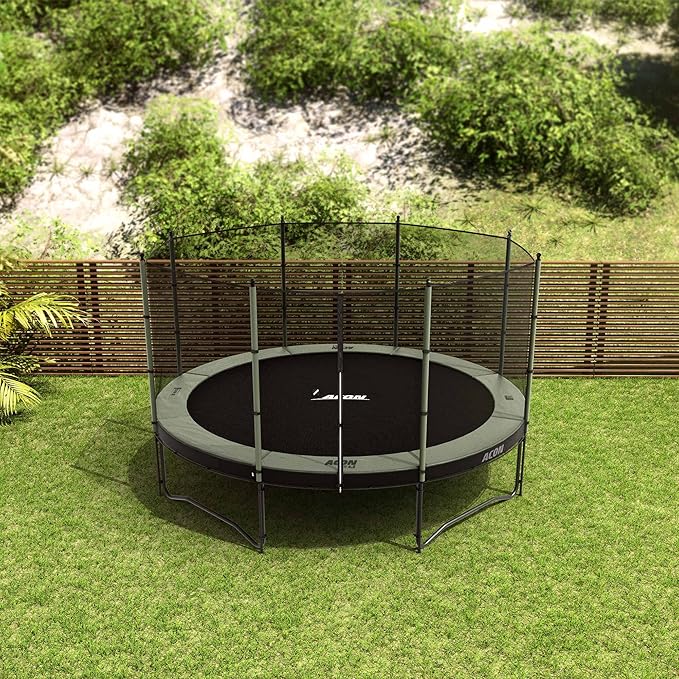 ACON Air Trampoline 14ft Advanced Set with Standard Safety Enclosure | Sturdy Round Trampoline with 96 Heavy-Duty Springs | Ideal for Active Outdoor Play