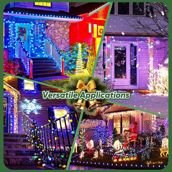 BesLowe Commercial 1000 FT C9 Cut to Length Christmas Lights Outdoor，E17 Sockets C9 Stringer Light Spool, Sockets Patio String Light Strands, 12 Spacing Green Wire Christmas Lights