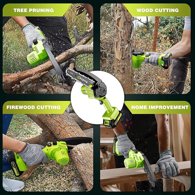 Mini Chainsaw Cordless,[2025 Upgraded] Electric Saw Gifts for Men Dad Husband Gardener, Cool Gadgets for Men 2025, Stocking Stuffers for Adults Christmas Gifts for Women