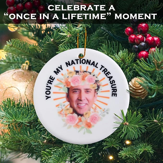 You're My Natural Treasure Funny Christmas Ornament 3 Inch, Funny Christmas Tree Ornament, Funny Tree Ornament Exchange, Novelty Xmas Decor Adult Humor Gag