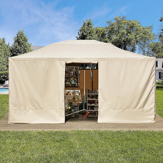 MELLCOM Winter Gazebo Cover for 12×16 Hardtop Gazebo, Accessories for All Seasons, with Mesh Screens and Doors and Windows
