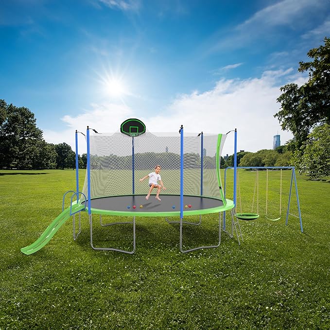 Trampoline with Outdoor Bounce Bed