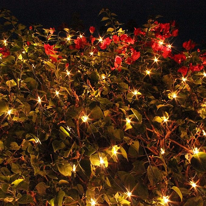 Joiedomi 2-Pack Christmas Net Lights,100 Warm White Net Lights for Indoor & Outdoor Christmas Decorations, Events, Eve Night Decor, Tree, Bushes